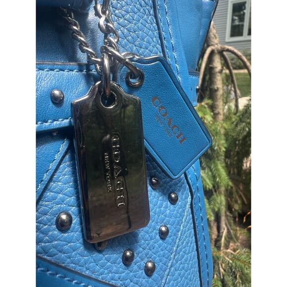 RARE $695 COACH Swagger 27 embellished Canyon Quilt leather w/COA & Dustbag - Picture 12 of 17